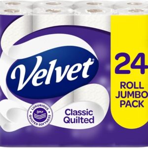 Velvet Classic Quilted Toilet Tissue 24 Rolls